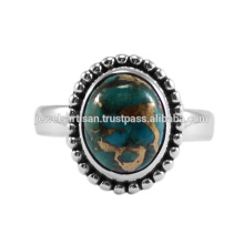 Blue Copper Turquoise 925 Sterling Silver Ring Jewelry